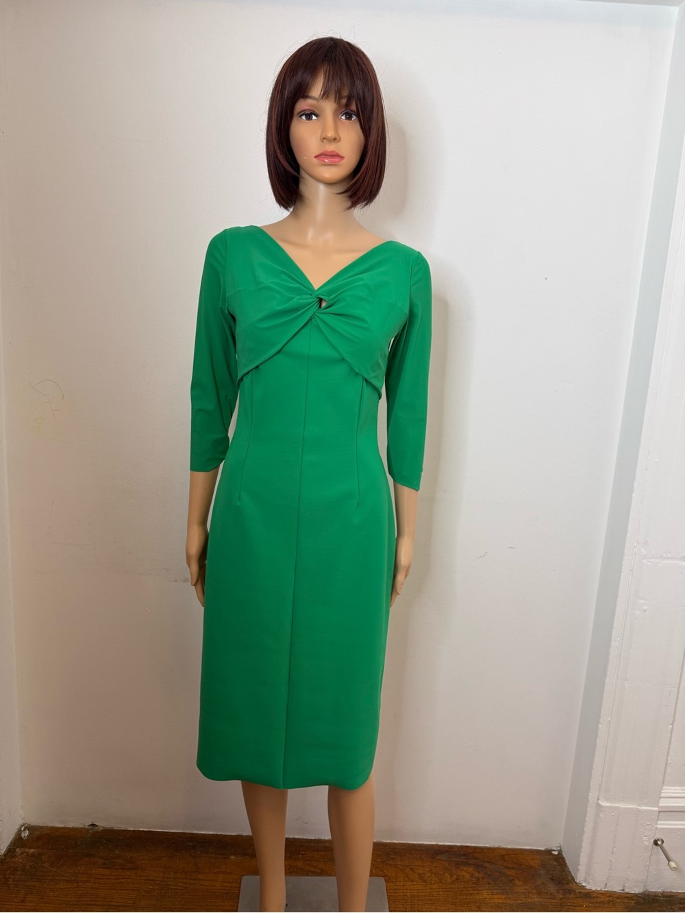 🆕 Chiara Boni La Petite Robe Rosanna V-Neck Bodycon Dress Size 44 EU 8 $645